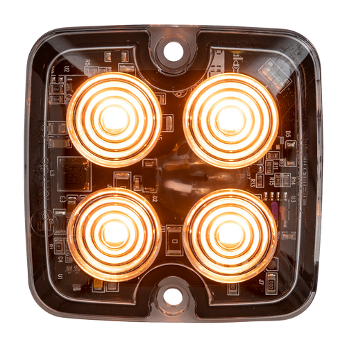 8892140 --- Ultra thin Amber 2" Square LED Strobe Light - 4 Diodes